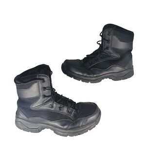 Interceptor Mens Black Tactical Work Boots Leather Synthetic Size 9.5